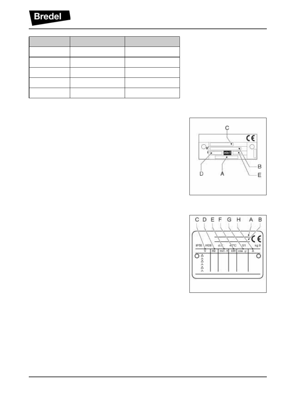 4 identification of the gearbox, 5 identification of the electric motor | Watson-Marlow Bredel 10 User Manual | Page 15 / 68