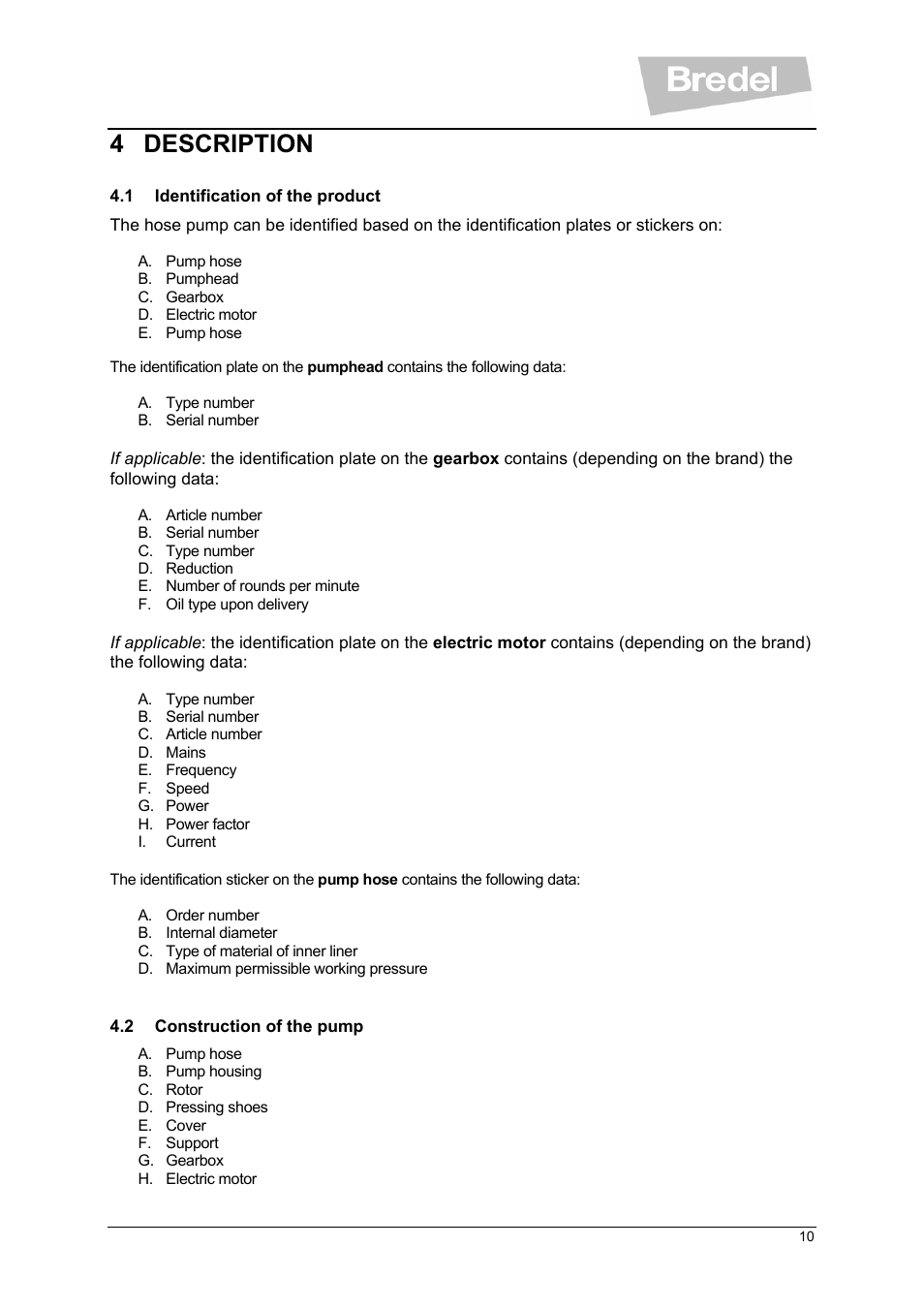 4 description | Watson-Marlow SP Series User Manual | Page 10 / 49