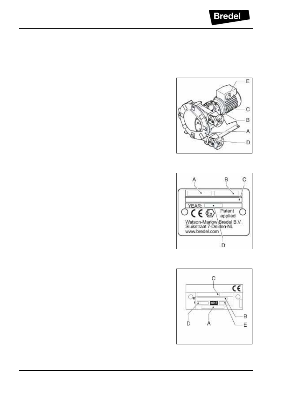 4 description, 1 identification of the product, 2 identification of the pump | 3 identification of the gearbox | Watson-Marlow DuCoNite 25 User Manual | Page 14 / 76
