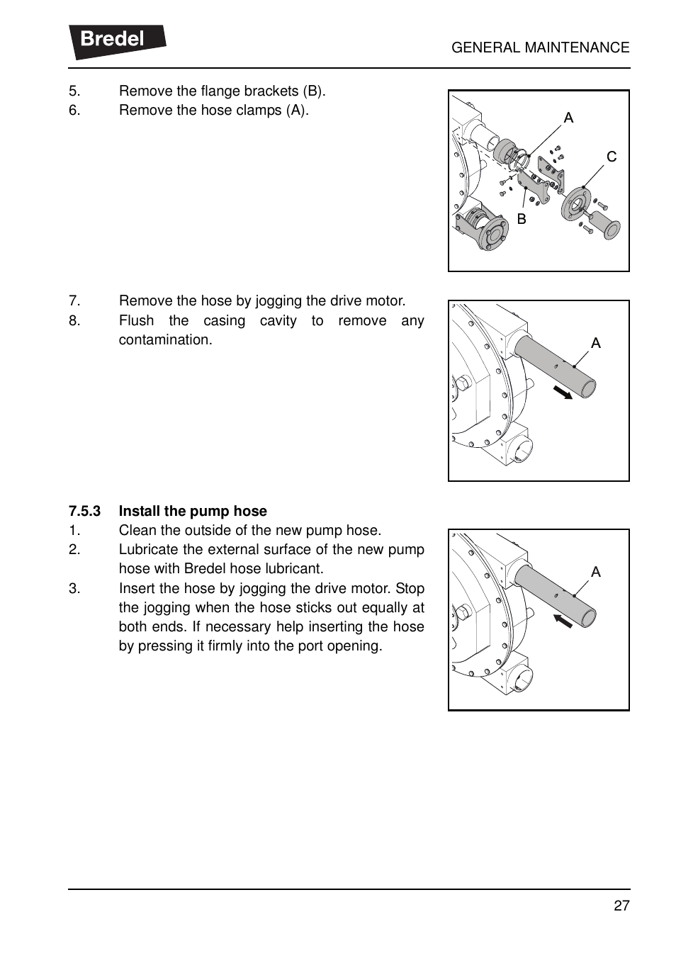 3 install the pump hose | Watson-Marlow SP40 User Manual | Page 30 / 86