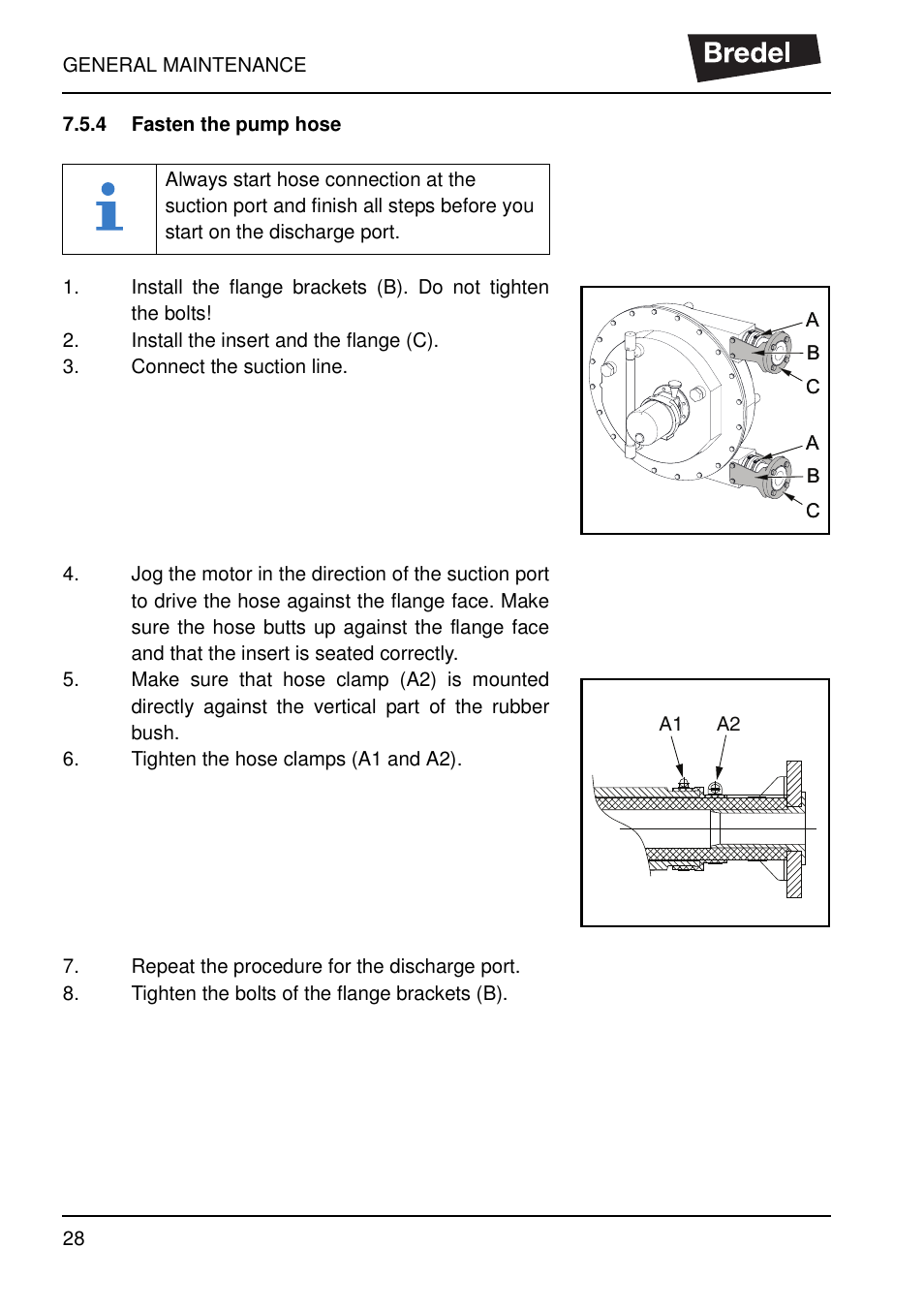 4 fasten the pump hose | Watson-Marlow SP40 User Manual | Page 31 / 86