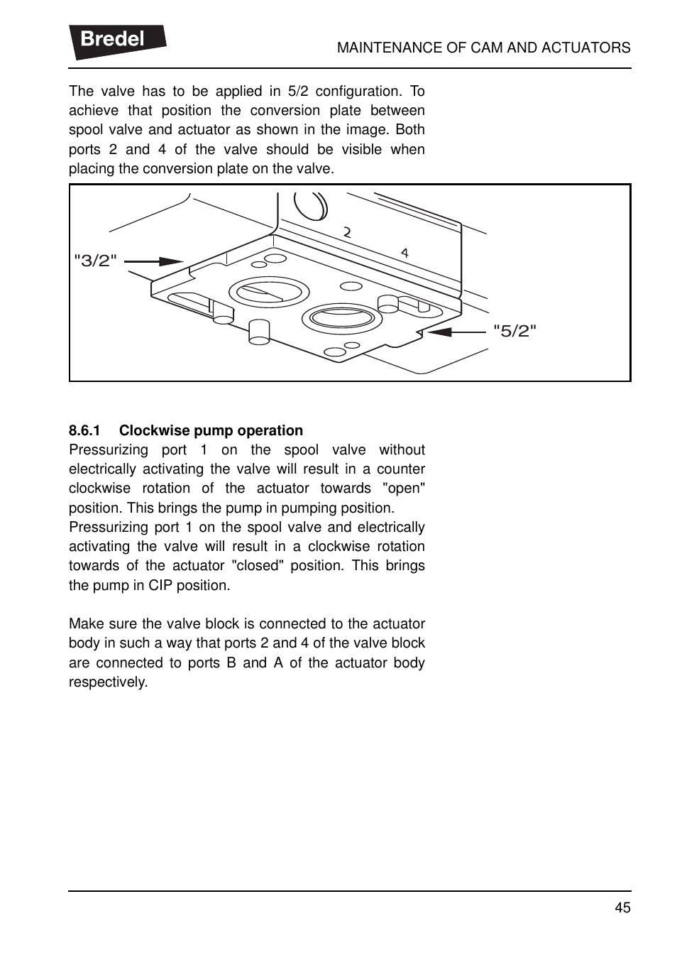 1 clockwise pump operation | Watson-Marlow SP40 User Manual | Page 48 / 86