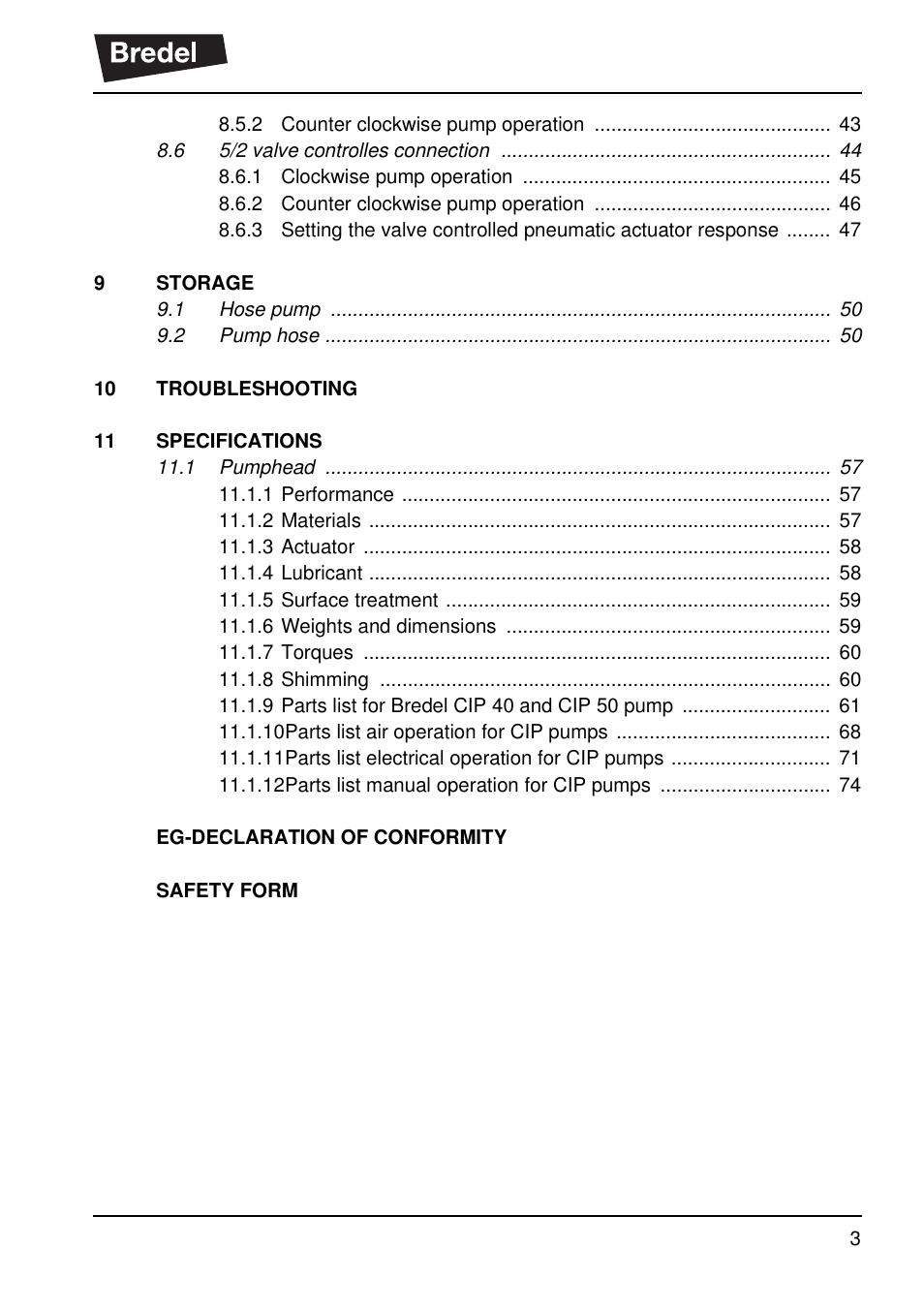 Watson-Marlow SP40 User Manual | Page 6 / 86