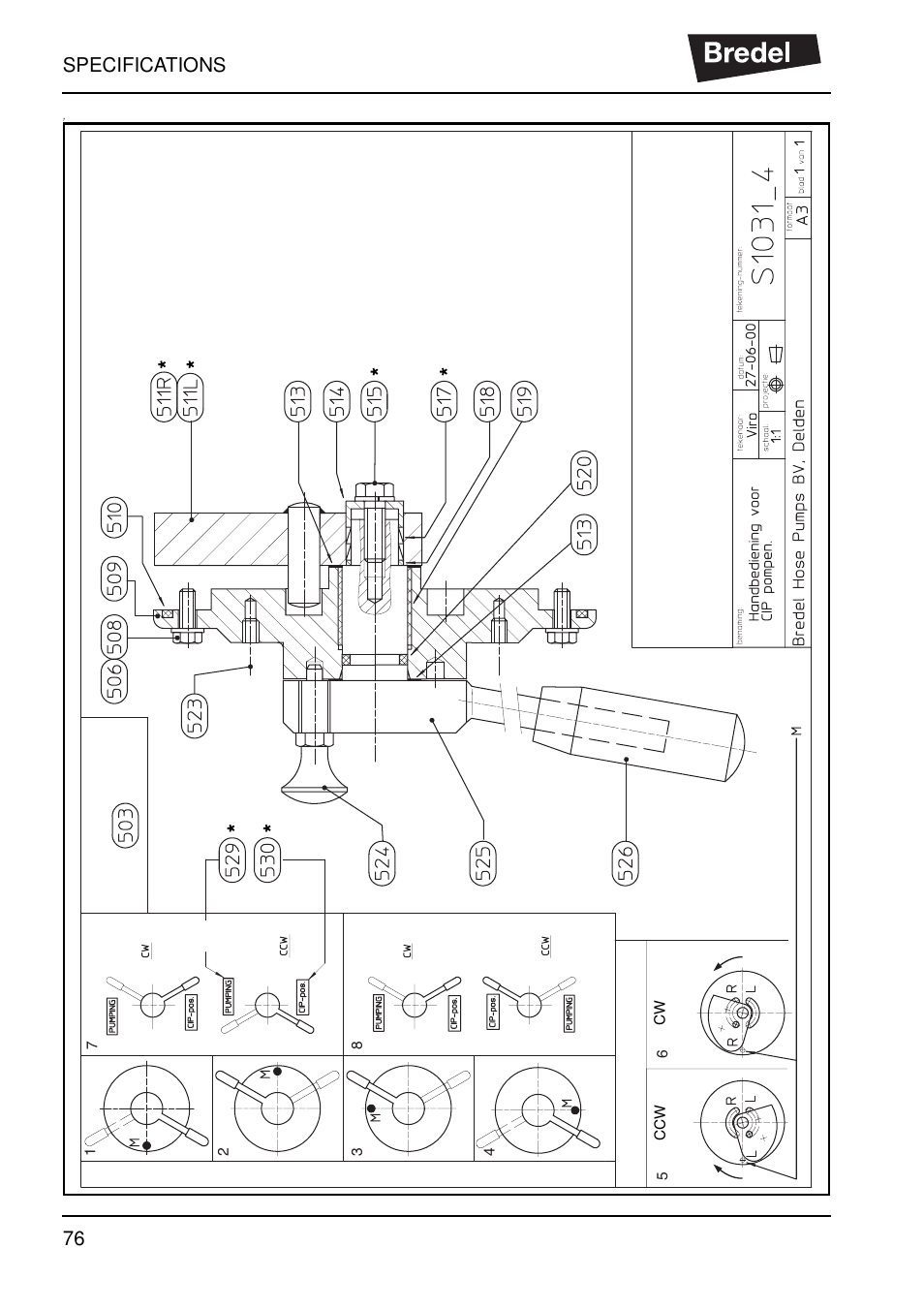 Specifications 76 | Watson-Marlow SP40 User Manual | Page 79 / 86