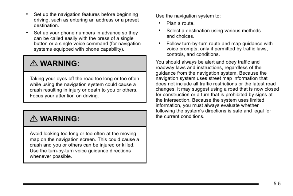 Warning | Cadillac 2010 Escalade EXT User Manual | Page 275 / 580