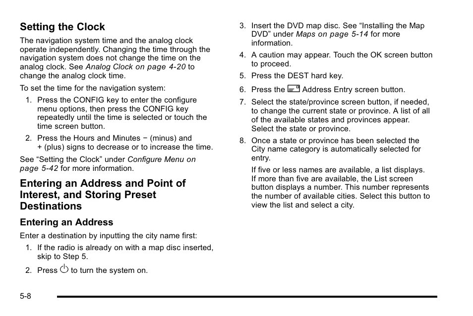 Setting the clock | Cadillac 2010 Escalade EXT User Manual | Page 278 / 580