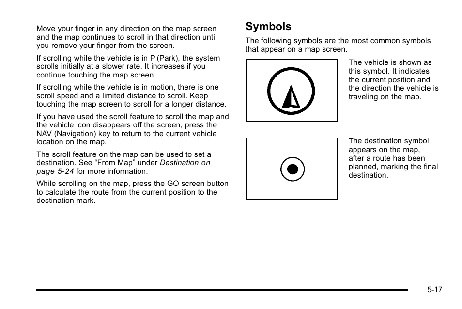 Symbols, Symbols -17, Symbols on | Cadillac 2010 Escalade EXT User Manual | Page 287 / 580