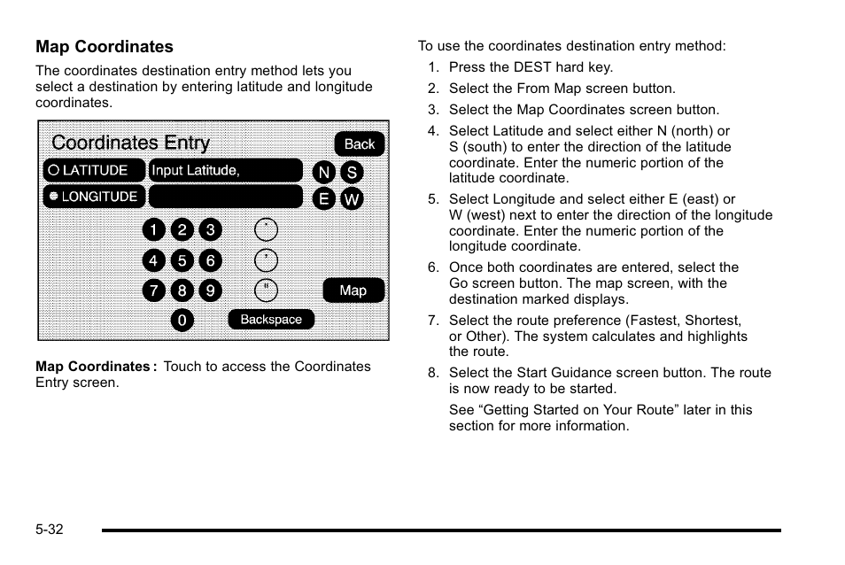 Map coordinates | Cadillac 2010 Escalade EXT User Manual | Page 302 / 580