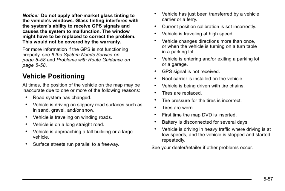 Vehicle positioning, Vehicle positioning -57 | Cadillac 2010 Escalade EXT User Manual | Page 327 / 580
