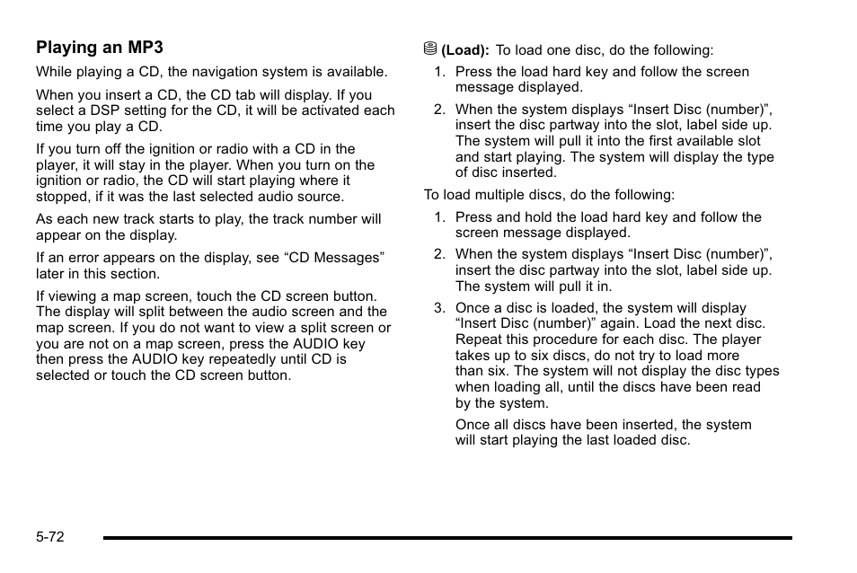 Playing an mp3 | Cadillac 2010 Escalade EXT User Manual | Page 342 / 580