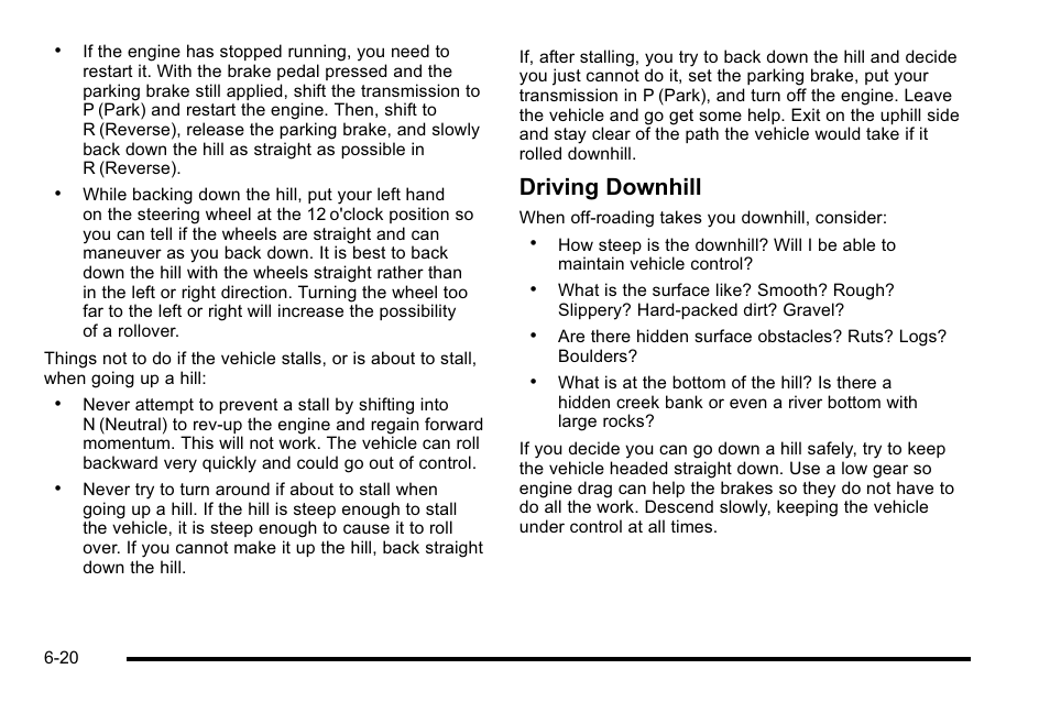 Driving downhill | Cadillac 2010 Escalade EXT User Manual | Page 380 / 580