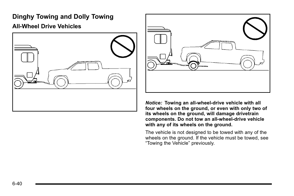 Dinghy towing and dolly towing | Cadillac 2010 Escalade EXT User Manual | Page 400 / 580