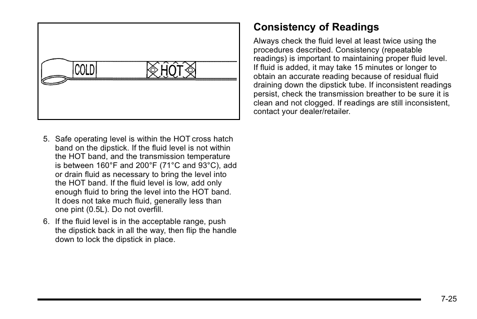 Consistency of readings | Cadillac 2010 Escalade EXT User Manual | Page 439 / 580