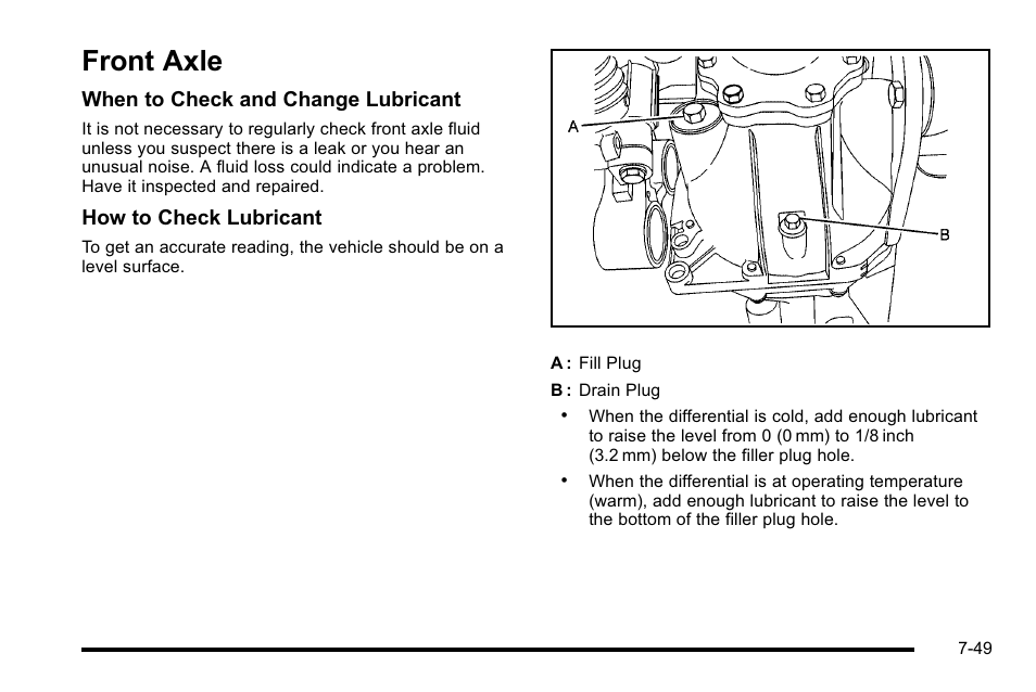 Front axle, Front axle -49 | Cadillac 2010 Escalade EXT User Manual | Page 463 / 580