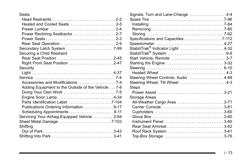 Cadillac 2010 Escalade EXT User Manual | Page 577 / 580