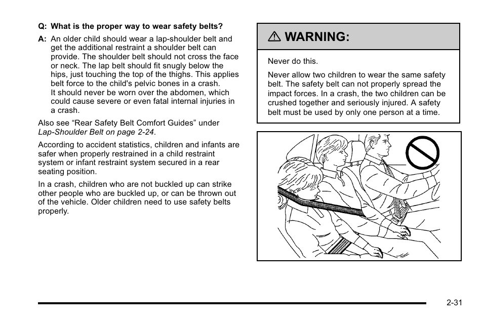 Warning | Cadillac 2010 Escalade EXT User Manual | Page 65 / 580