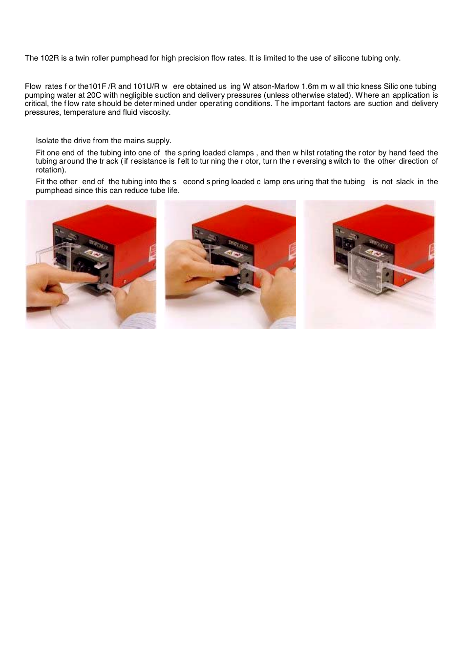 Watson-Marlow 101F User Manual | Page 8 / 14