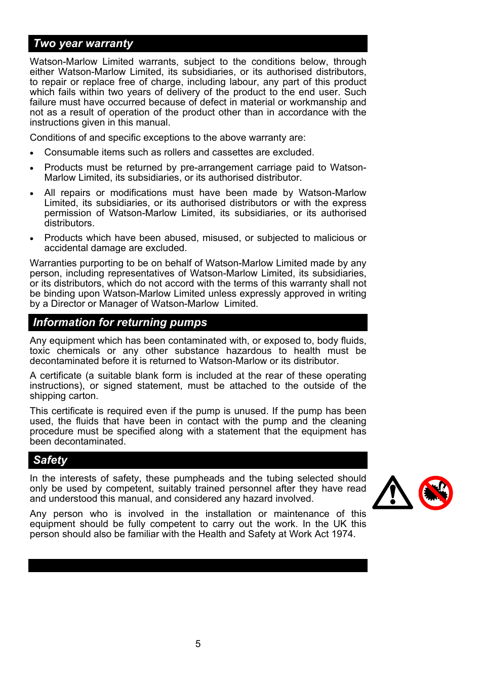 Watson-Marlow 501RL User Manual | Page 4 / 21