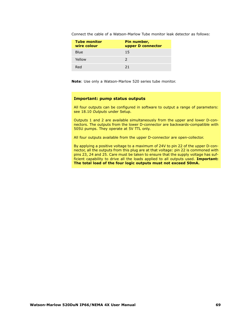 Watson-Marlow 520Du User Manual | Page 69 / 107