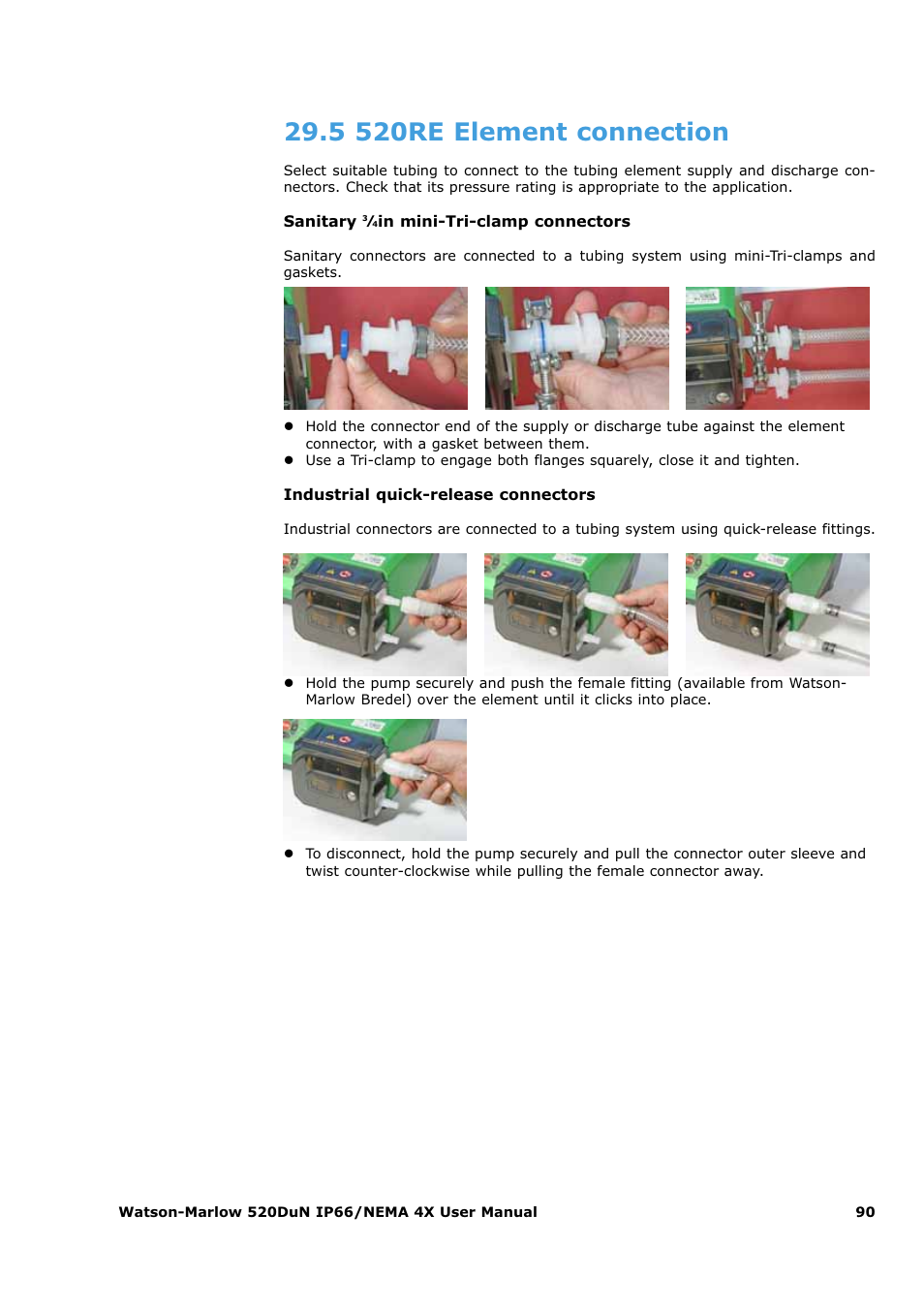 5 520re element connection | Watson-Marlow 520Du User Manual | Page 90 / 107