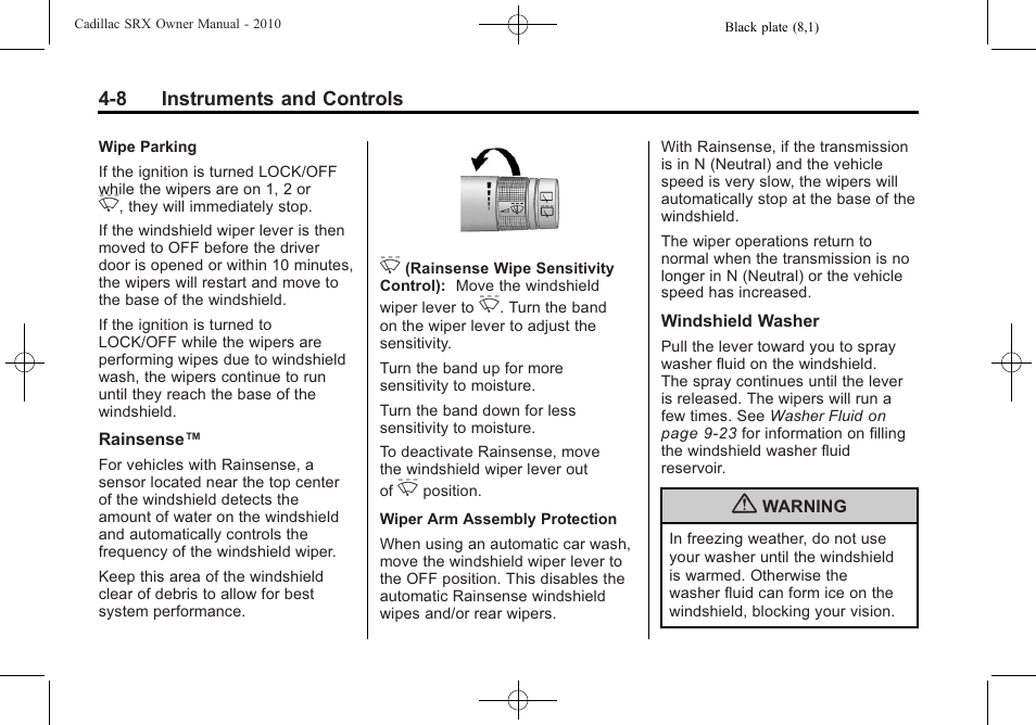 Cadillac SRX 2010 User Manual | Page 116 / 468