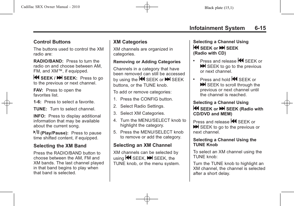 Cadillac SRX 2010 User Manual | Page 181 / 468