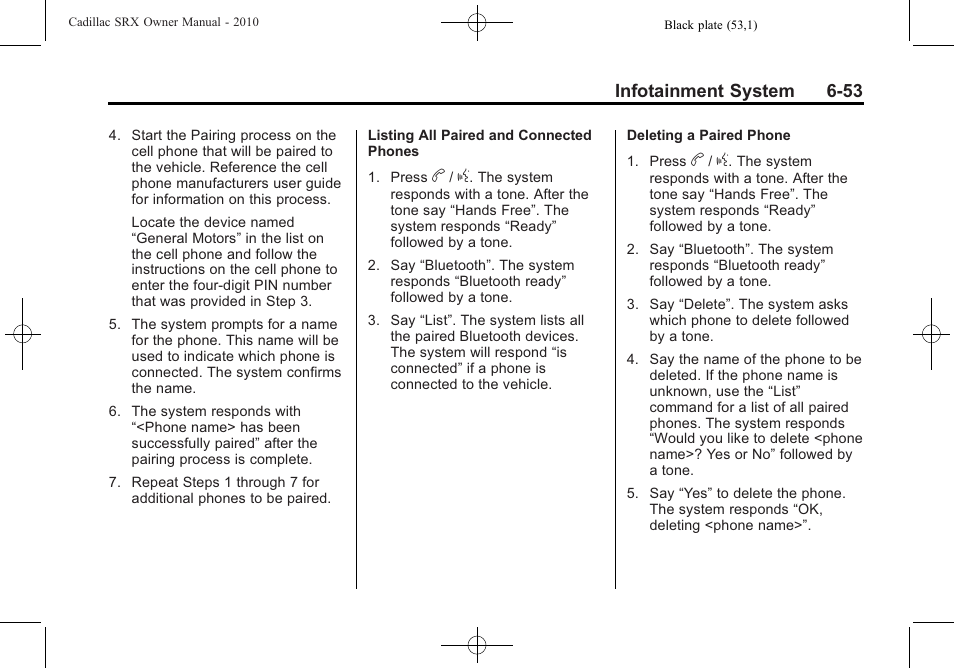 Cadillac SRX 2010 User Manual | Page 219 / 468