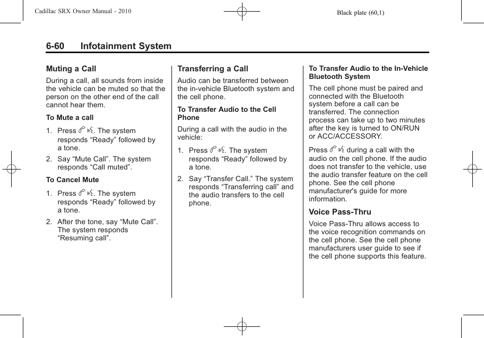 Cadillac SRX 2010 User Manual | Page 226 / 468