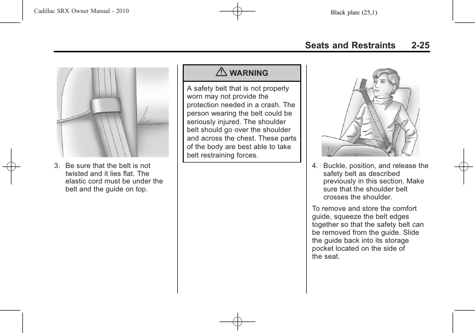 Cadillac SRX 2010 User Manual | Page 59 / 468