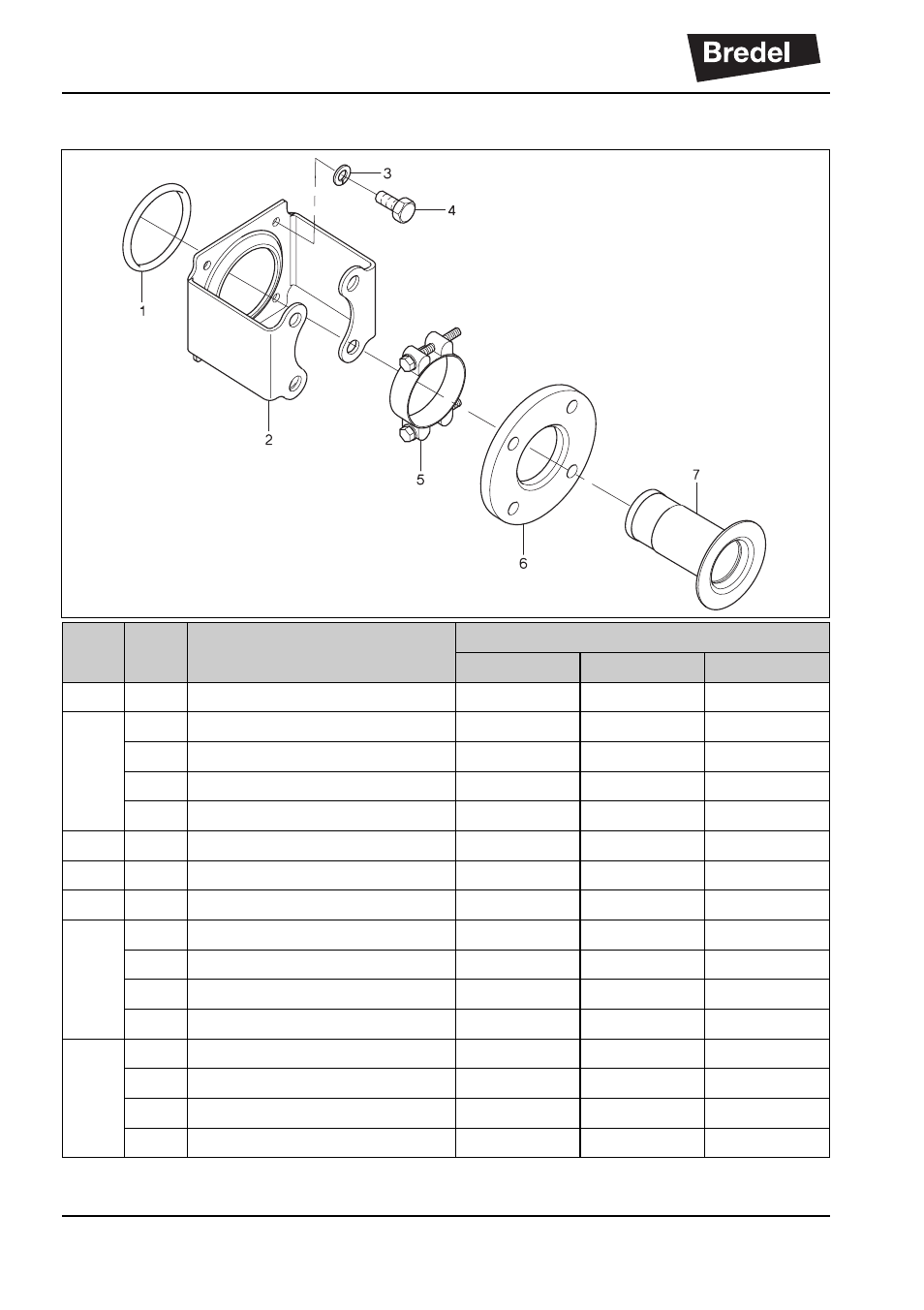 6 flange assembly | Watson-Marlow Bredel 265 User Manual | Page 86 / 96