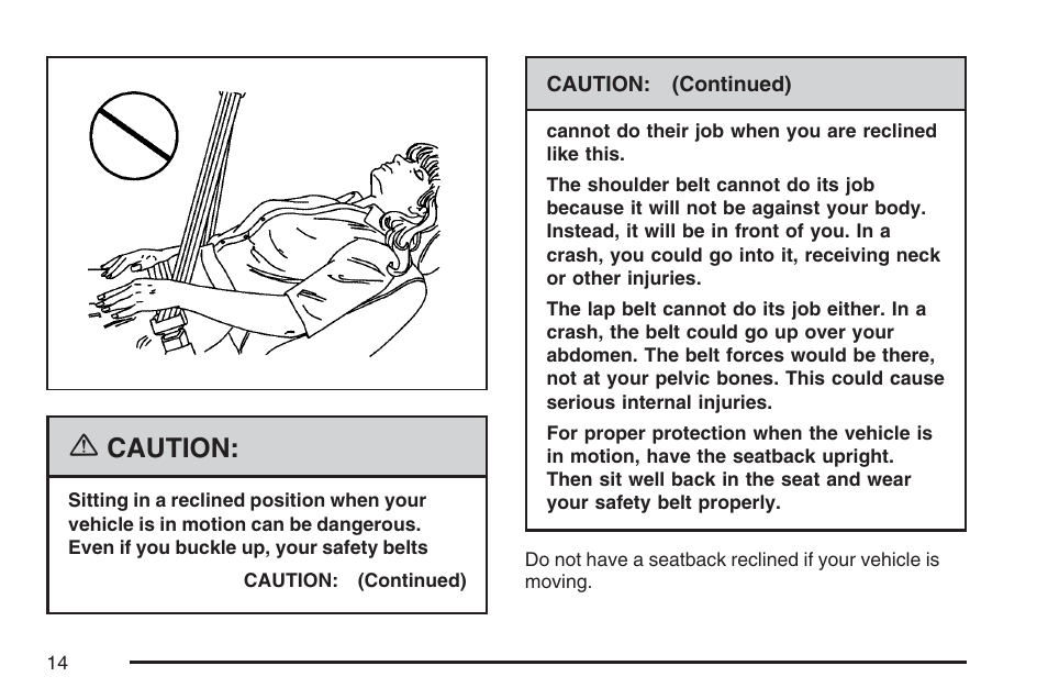 Caution | Cadillac 2007 DTS User Manual | Page 14 / 508