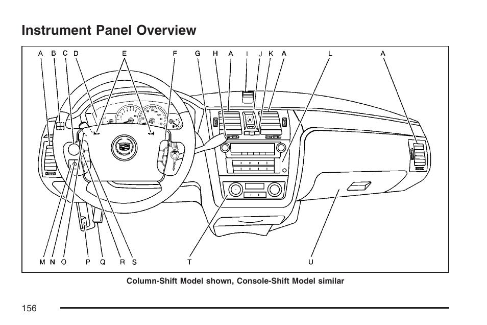 Instrument panel overview | Cadillac 2007 DTS User Manual | Page 156 / 508