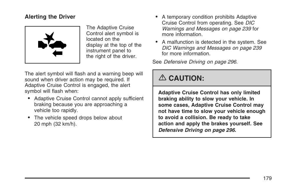 Caution | Cadillac 2007 DTS User Manual | Page 179 / 508