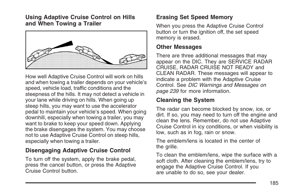 Cadillac 2007 DTS User Manual | Page 185 / 508