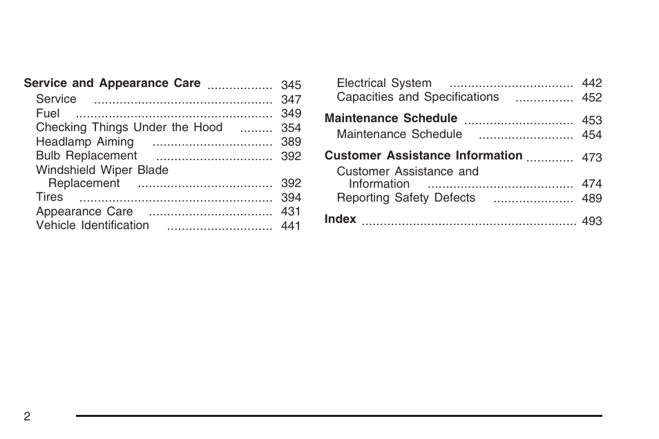 Cadillac 2007 DTS User Manual | Page 2 / 508