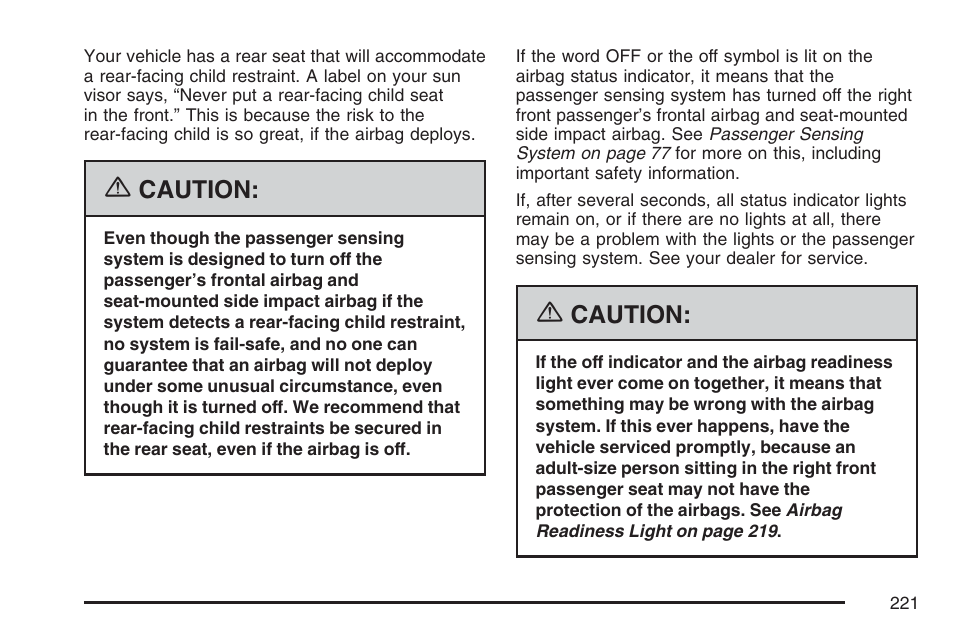 Cadillac 2007 DTS User Manual | Page 221 / 508