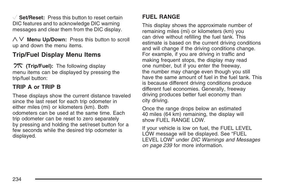 Cadillac 2007 DTS User Manual | Page 234 / 508