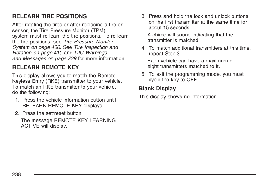 Cadillac 2007 DTS User Manual | Page 238 / 508