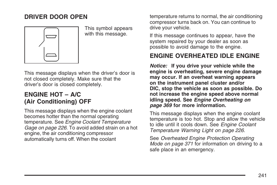 Cadillac 2007 DTS User Manual | Page 241 / 508