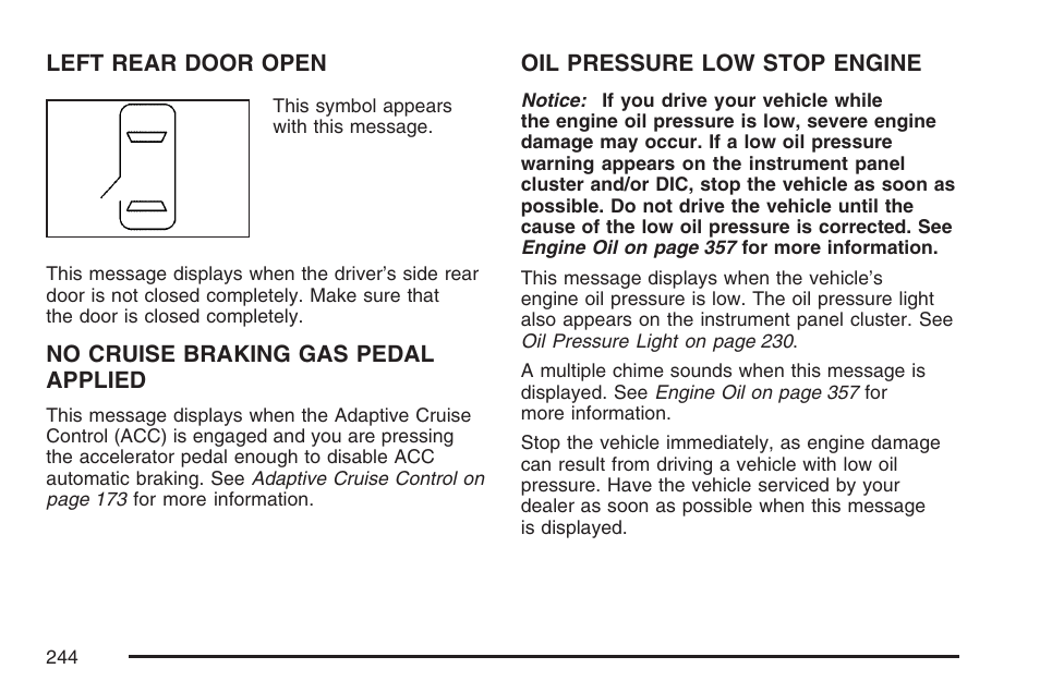 Cadillac 2007 DTS User Manual | Page 244 / 508