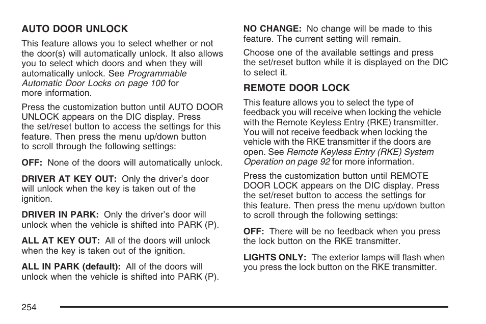 Cadillac 2007 DTS User Manual | Page 254 / 508