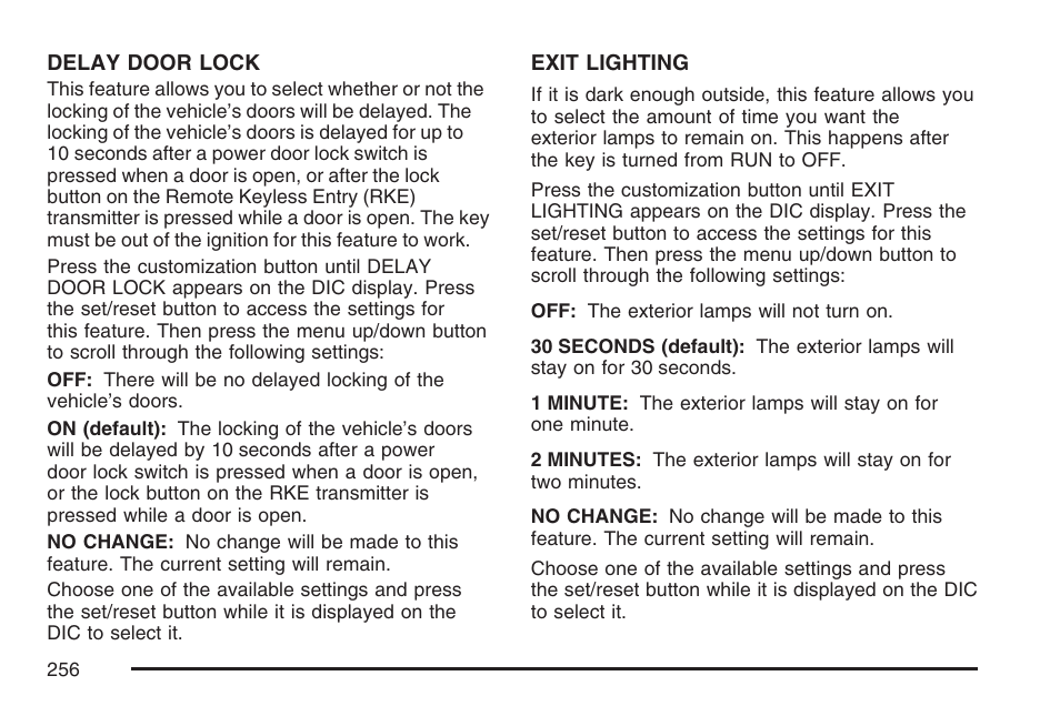 Cadillac 2007 DTS User Manual | Page 256 / 508