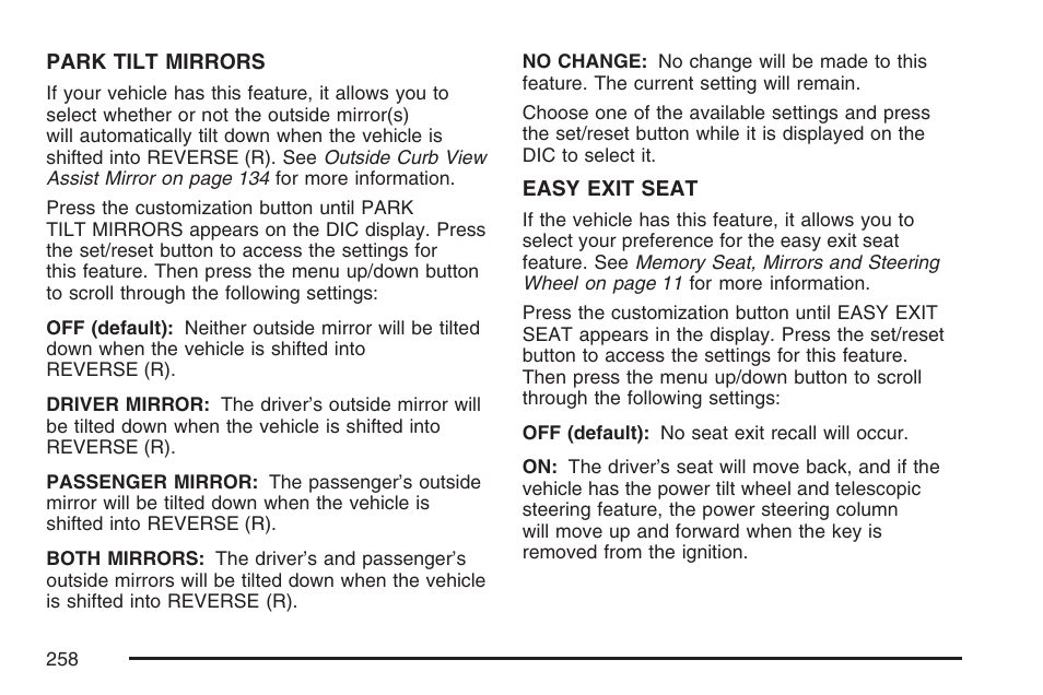 Cadillac 2007 DTS User Manual | Page 258 / 508