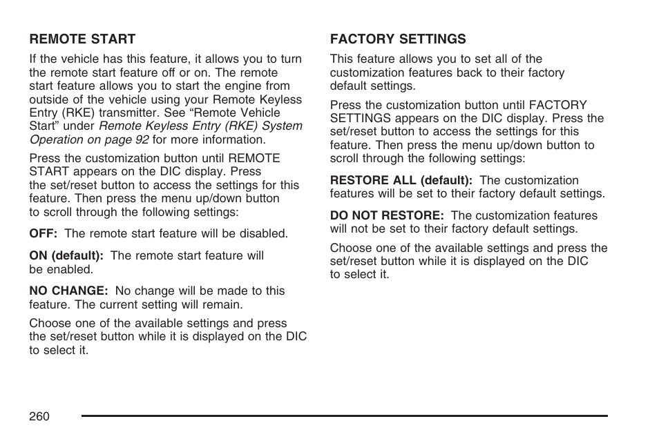 Cadillac 2007 DTS User Manual | Page 260 / 508