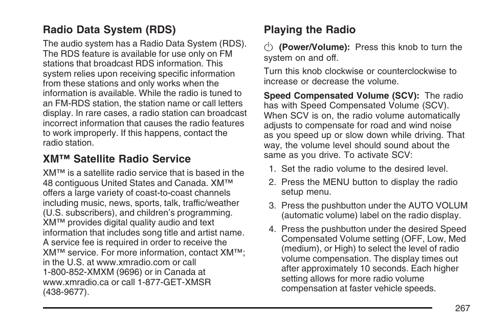 Cadillac 2007 DTS User Manual | Page 267 / 508