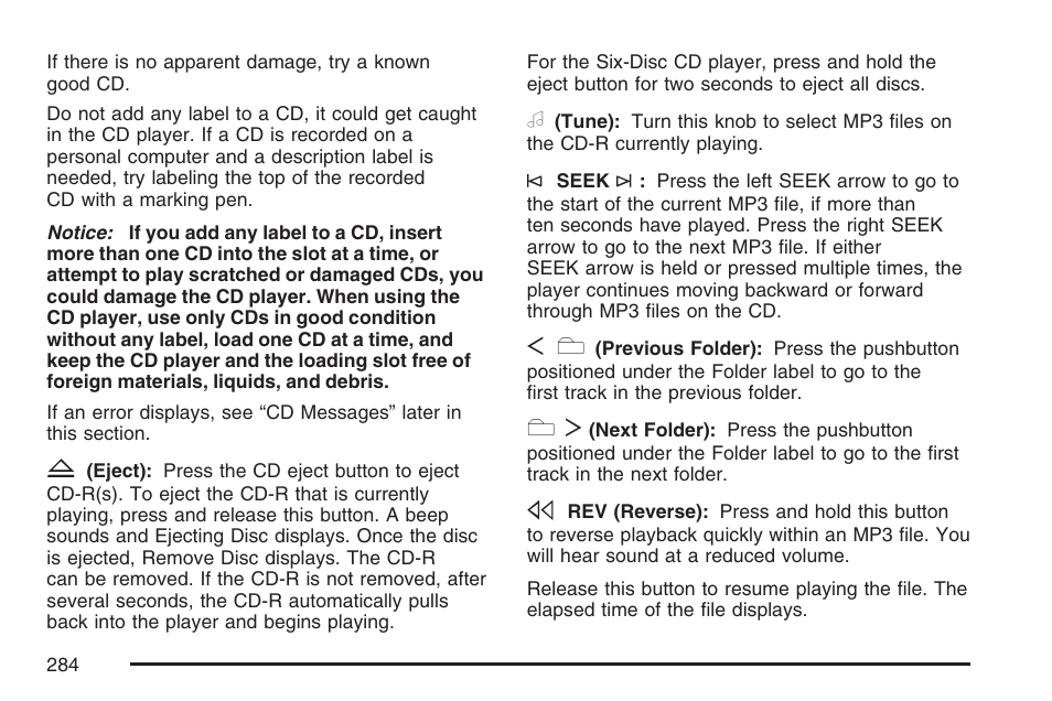 Cadillac 2007 DTS User Manual | Page 284 / 508