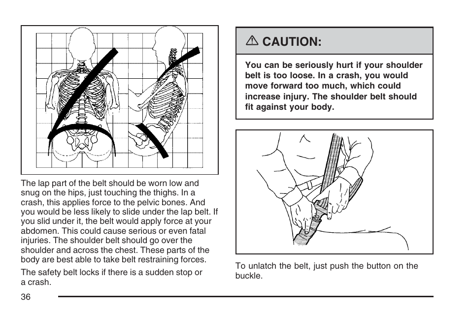 Caution | Cadillac 2007 DTS User Manual | Page 36 / 508