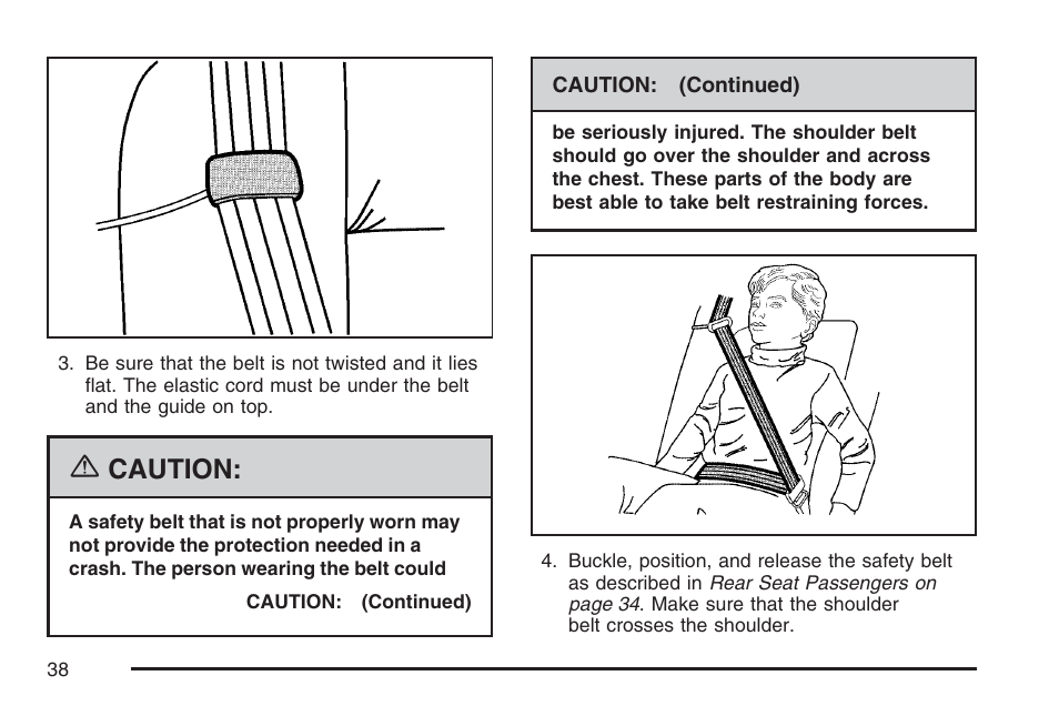 Caution | Cadillac 2007 DTS User Manual | Page 38 / 508