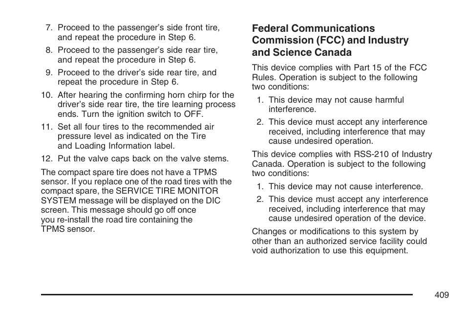 Cadillac 2007 DTS User Manual | Page 409 / 508