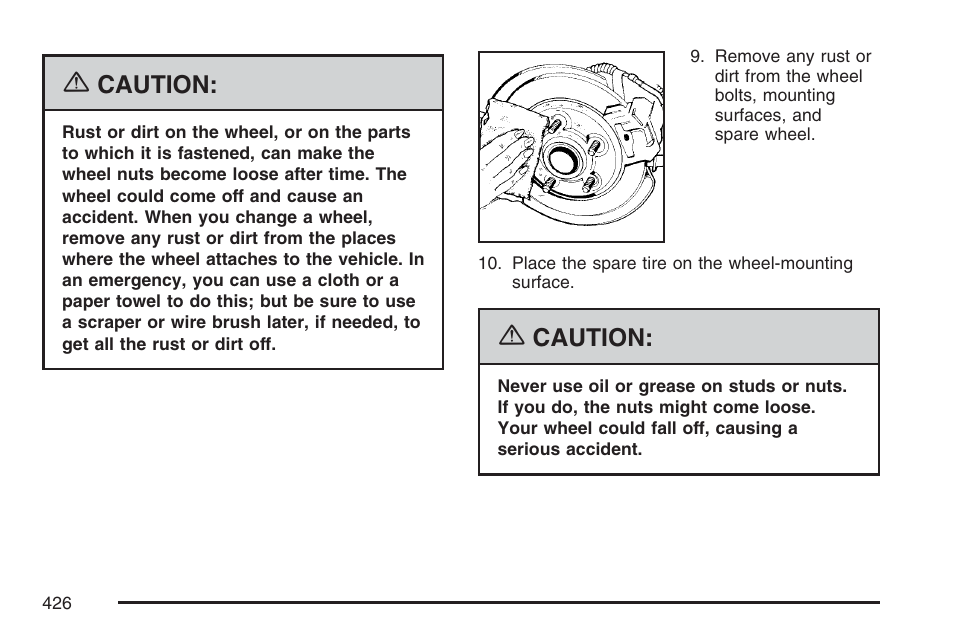 Caution | Cadillac 2007 DTS User Manual | Page 426 / 508